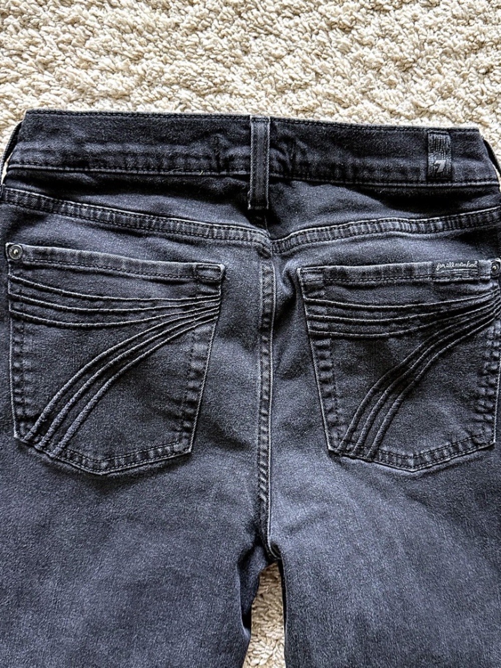 7 For All Mankind Black Bootcut Jeans – Women’s Size 27 – Soft Stretch Denim - Picture 6 of 10